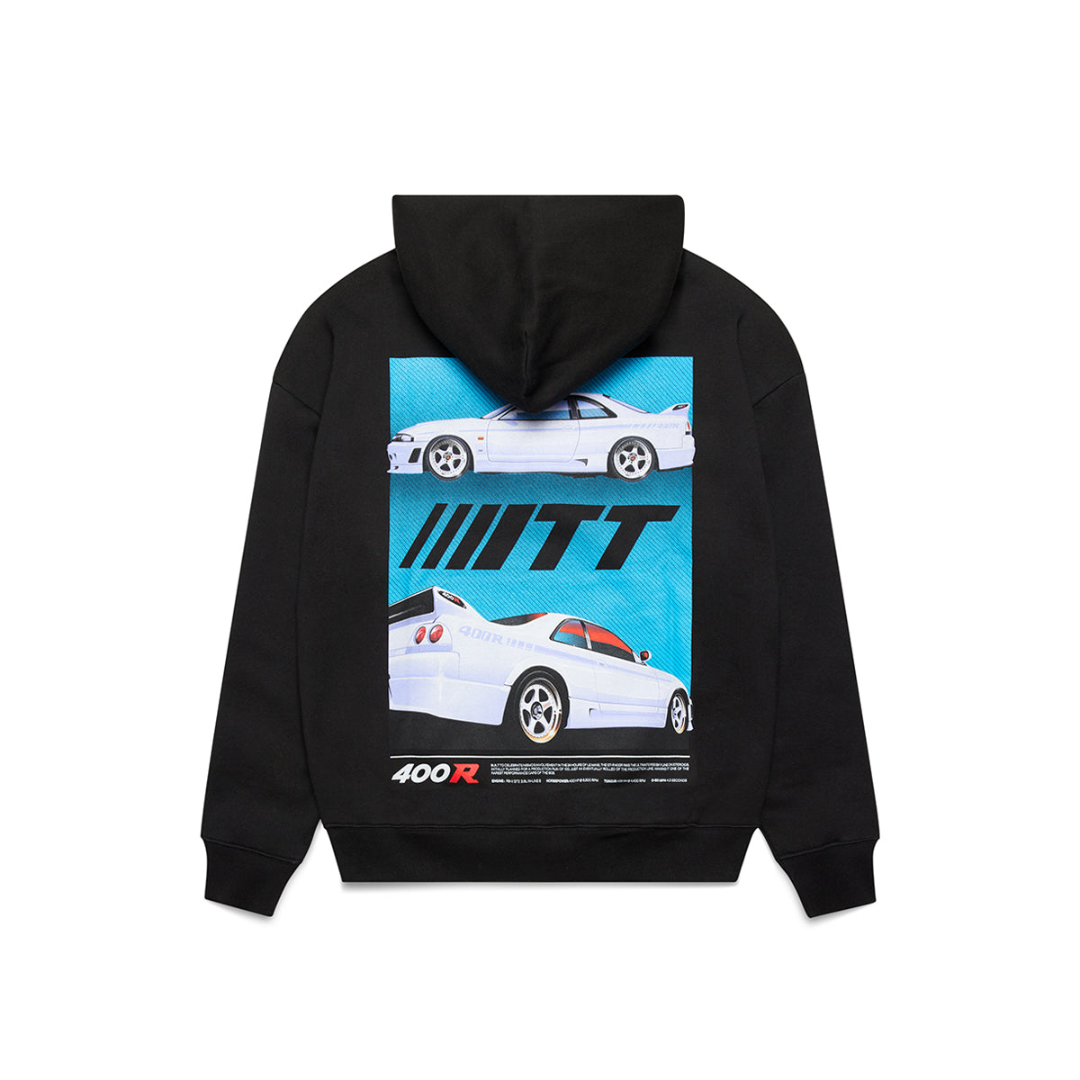 400R Relaxed Fit Hoodie Jet Black