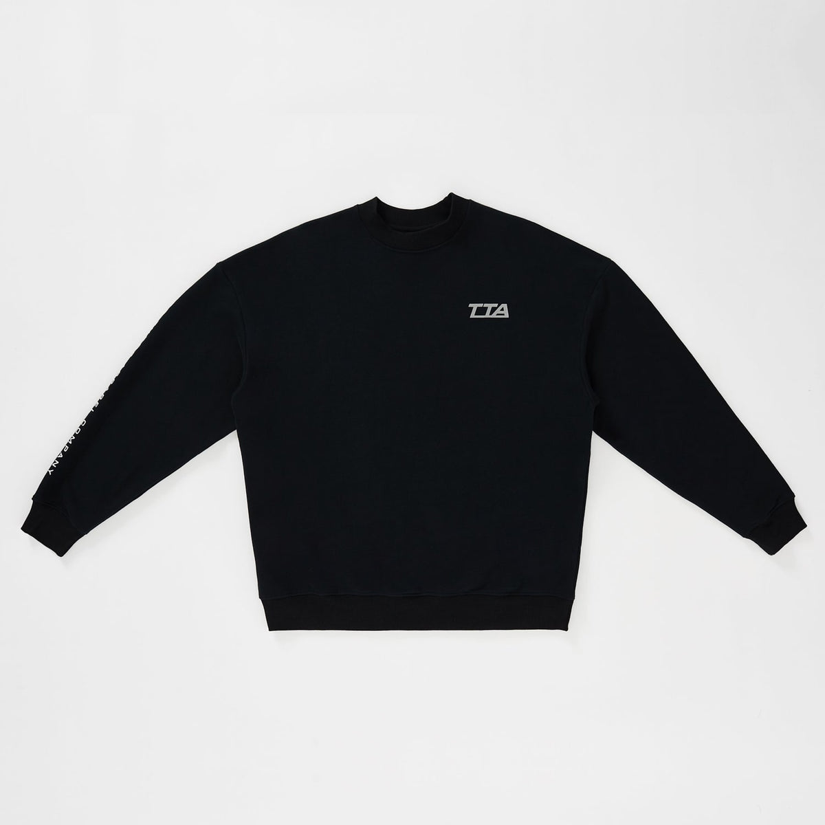 Straton Relaxed Fit Mock Neck Sweatshirt Jet Black