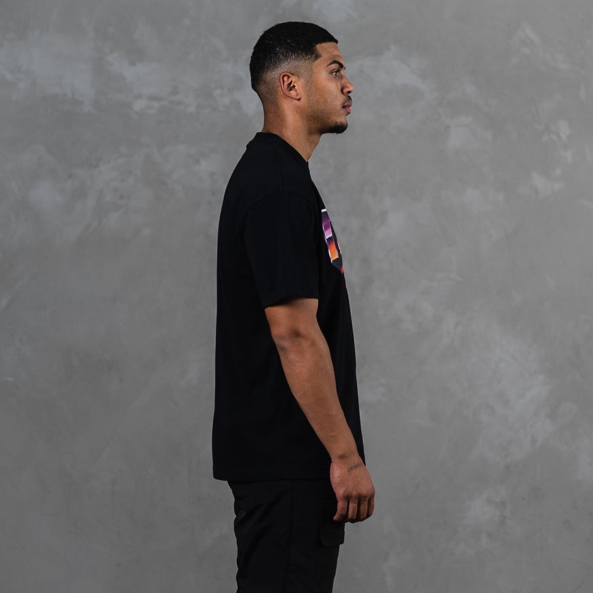 Vapourwave Relaxed Fit Tee Jet Black